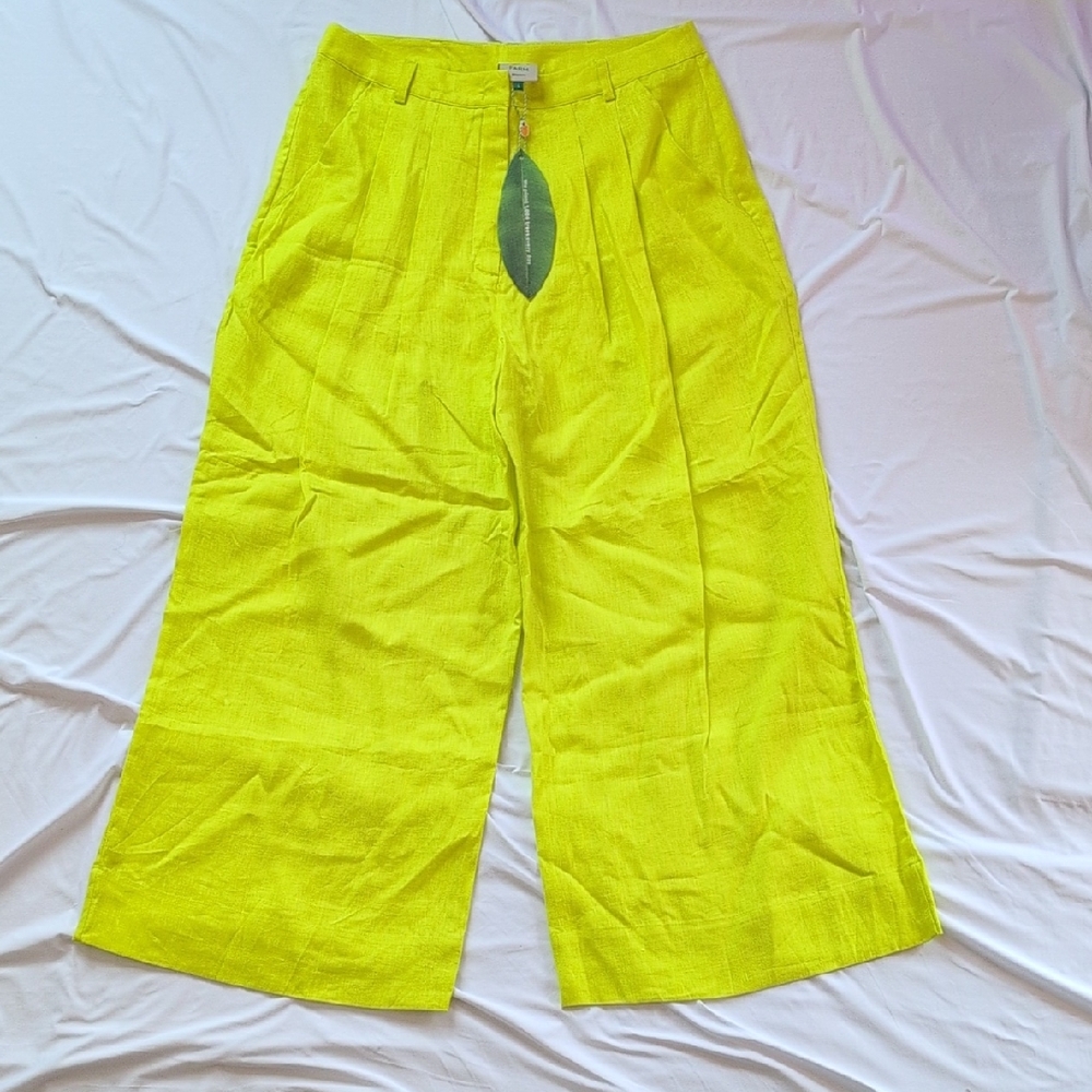 NWT FARM Rio Lime Green Trousers